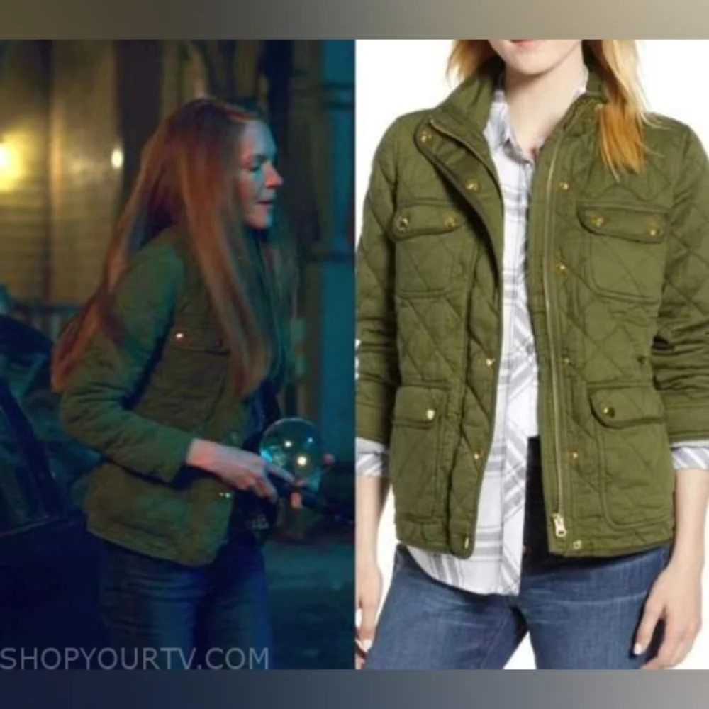 J. Crew Green Quilted Downtown Field Jacket Size XXS - Picture 16 of 16